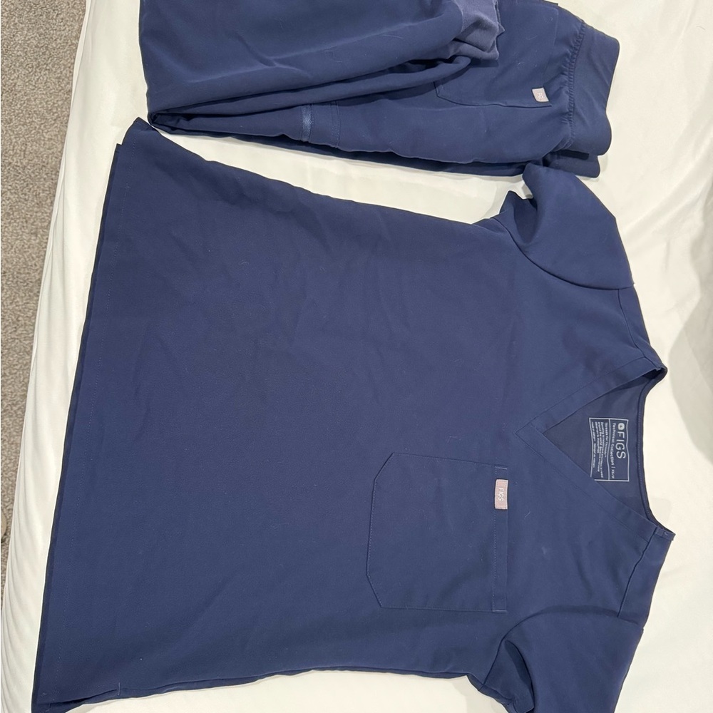 Figs Navy Blue Scrub Set